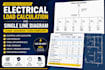 provide electrical load calculation and single line diagram