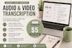 accurately transcribe audio and video to text