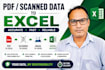 convert pdf and scanned data to excel accurately and professionally