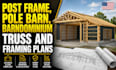 design post frame, pole barn, barndominium truss and framing plans