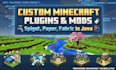 create custom minecraft plugin, spigot plugins and fabric mods