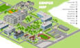 design custom campus maps, wayfinding maps, navigation maps and site maps