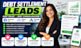 debt settlement leads debt relief leads debt consolidation fb ads sales funnel
