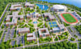 design 2d,3d campus map, university, school map, park map arena wayfinding map