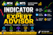 build mt4 mt5 expert advisor eas, trading bot, indicators