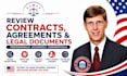 review contracts, agreements, and legal documents professionally