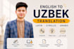 translate your docs into uzbek in latin, cyrillic and arabic scripts