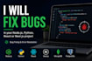 fix bugs in your nodejs python react or nextjs project