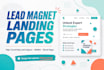 design a beautiful landing page with form for lead capture