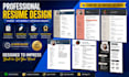 design professional, modern resume, CV, in canva