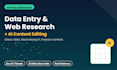 do data entry, web research and ai content editing