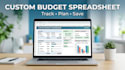 do custom budget spreadsheet