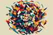 create abstract geometric digital art