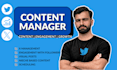 do x twitter management with valueable content  posts  threads and visuals