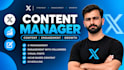 do x twitter management with valueable content  posts  threads and visuals