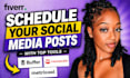 be social media manager schedule bulk posts using buffer hootsuite loomly later