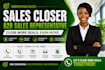 commission based sales closer b2b sales rep appointment setter cold caller