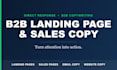 write high converting b2b landing page and sales page copy