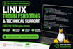troubleshoot linux issues and provide solutions