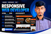 build a responsive modern website using HTML CSS and javascript