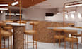 3d lounge bar, office, coffee shop interior design