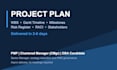create a professional project plan with wbs, gantt timeline and risk register