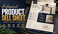 create a professional product sell sheet, sales onepager and product sheet