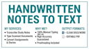 transcribe handwritten notes documents or papers into text