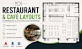 create restaurant floor plans, café layouts commercial, kitchen cad drawings