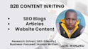 write SEO optimized b2b content, blogs, and website copy