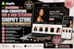 design a shopify hair extension wig store