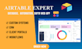 setup airtable database, automation ,softr webapp ,be airtable automation expert