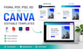 convert figma to canva, PDF, PSD or adobe xd to editable canva template