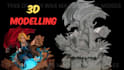 create a 2d to 3d character modelling custom stl 3d print ready character