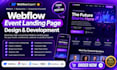 design webflow event landing page figma to webflow website