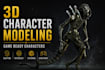 create 3d creature character models games and animation