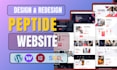 build supplement website, peptide ecommerce website, design peptide website