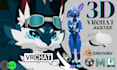 create protogen furry vrchat avatar robotic cyberpunk vrc 3d character