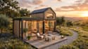 design your tiny house, cabana, rural house and 3d rendering