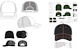 design custom hat cap tech pack and 3d mockup