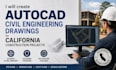 create autocad civil engineering drawings for california construction projects