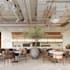 redesign restaurant interior, modern cafe 3d rendering, event hall visualization