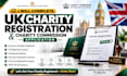 complete UK charity registration and charity commission application