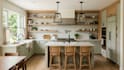 design 3d kitchen interior, kitchen cabinets design, kitchen rendering