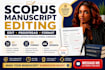 edit and format research article manuscript scopus journal submission banes