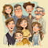 beautiful portrait in disney cartoon