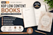 create KDP low content books, journals and covers