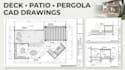 create deck patio and pergola cad drawings and plans