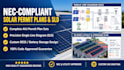 design solar single line diagram sld, battery storage and solar pv permit