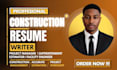 write construction, site manager, superintendent, estimator, engineering resume